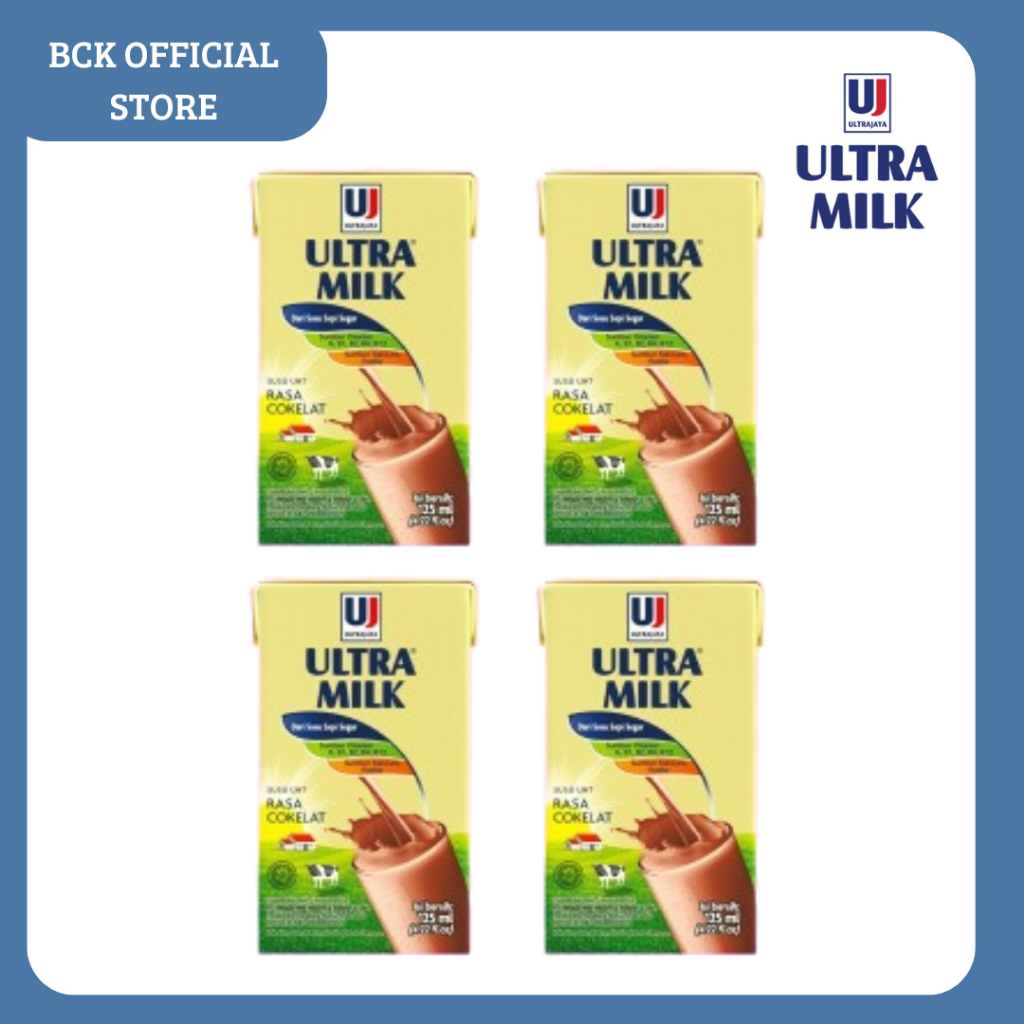 Jual Ultra Milk Chocolate/Susu Kotak UHT Rasa Coklat 125ml (pcs