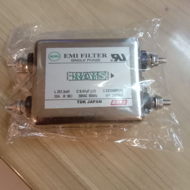 Jual EMI FILTER/NOISE FILTER 20A SINGLE PHASE RAYS ORIGINAL EMI FILTER ...