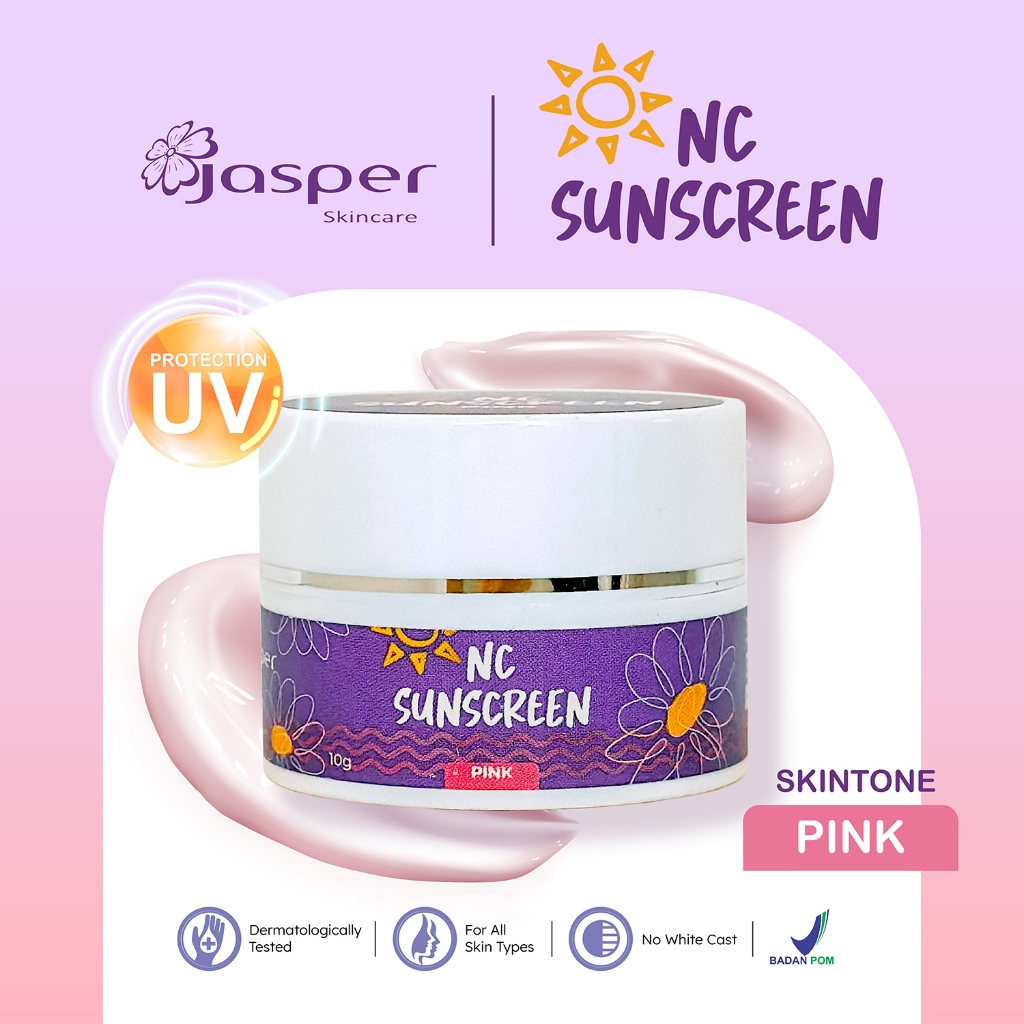 Jual Jasper NC Sunscreen Skintone Pink SPF50+ PA+++ | Shopee Indonesia