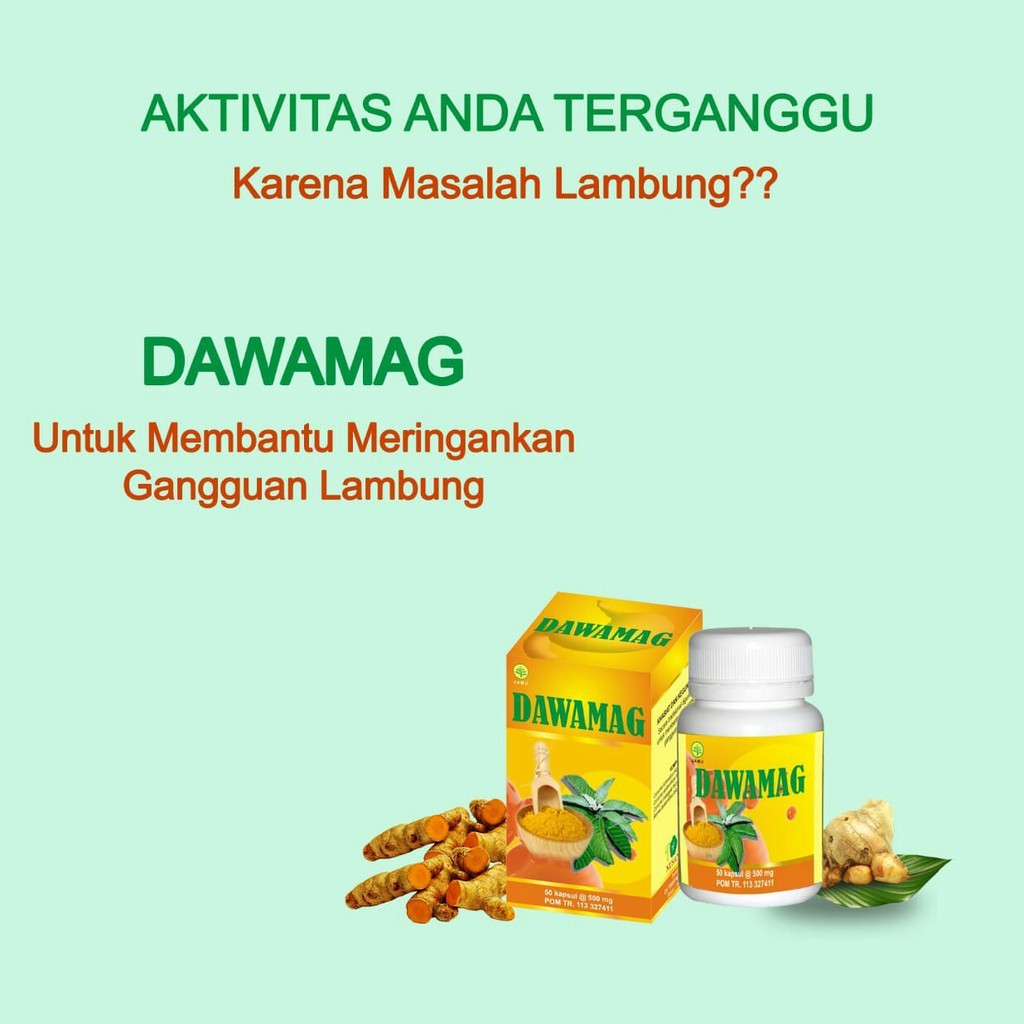 Jual 2 Botol DAWAMAG Kapsul untuk gangguan pada Lambung TOGA NUSANTARA ...