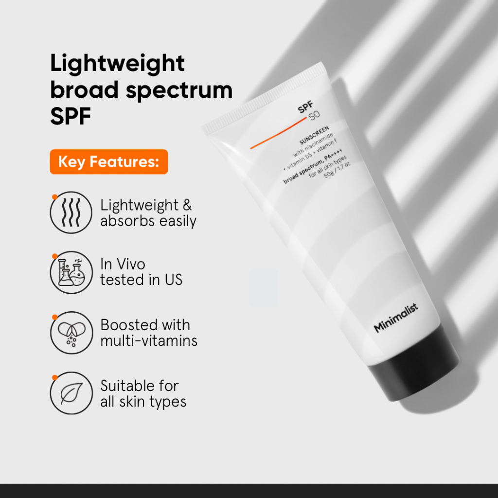Jual Minimalist SPF 50 Sunscreen | Sunscreen dengan SPF 50 & PA
