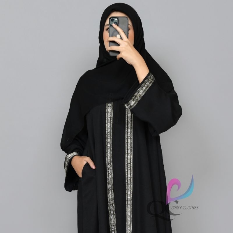 ABAYA MADINA ARABIC STYLE renda bordir gamis terbaru