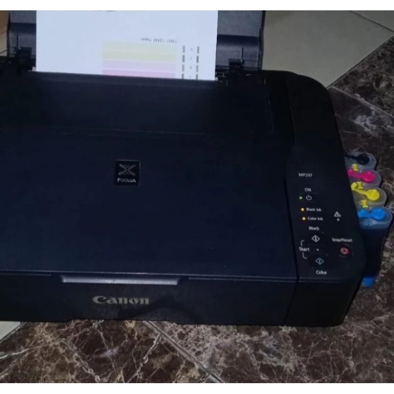 Jual Printer canon mp237/287 sudah infus siap pakai bisa poto copy scan ...