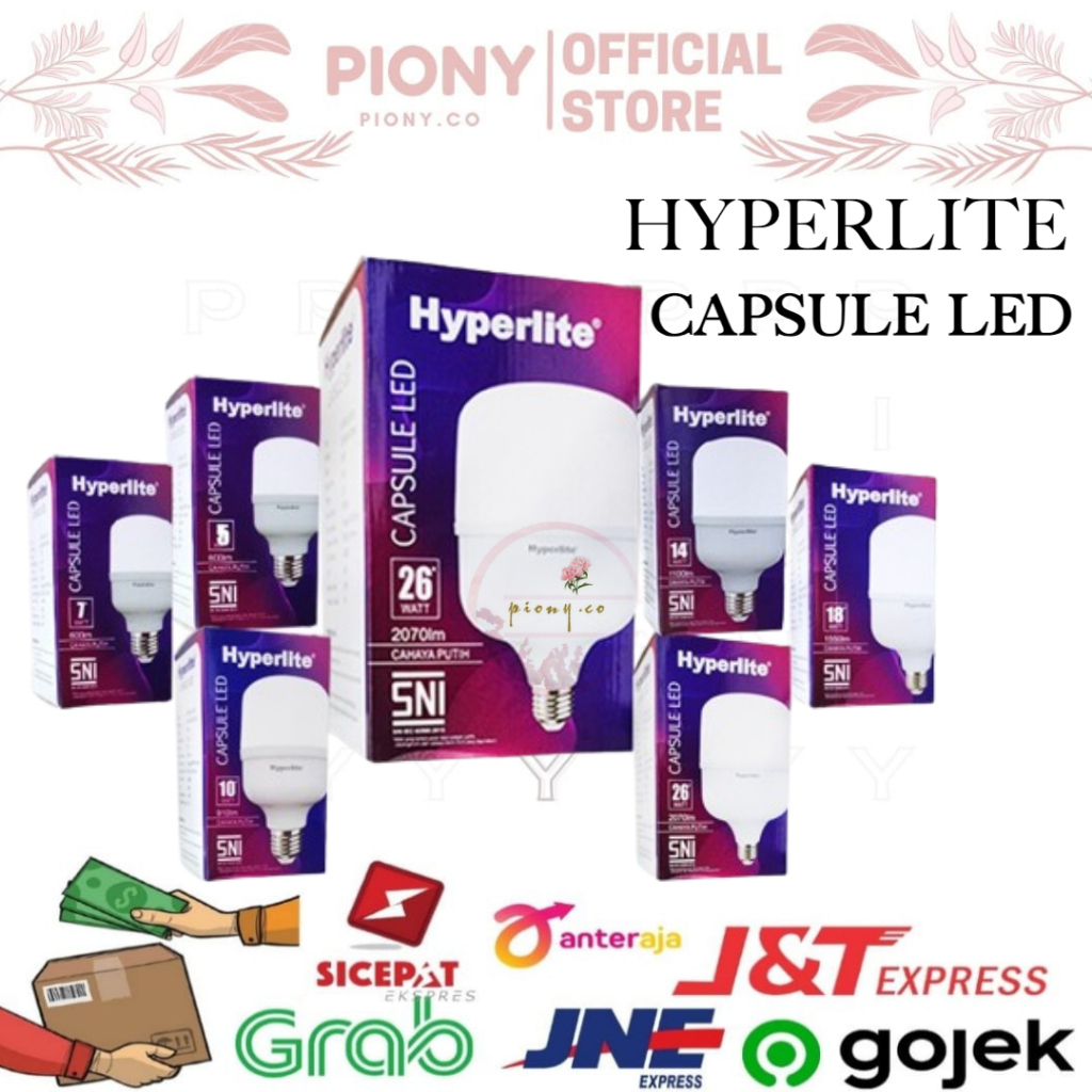 Jual LAMPU LED HYPERLITE CAPSULE 5W 7W 10W 14W 18W 26W CAHAYA PUTIH ...