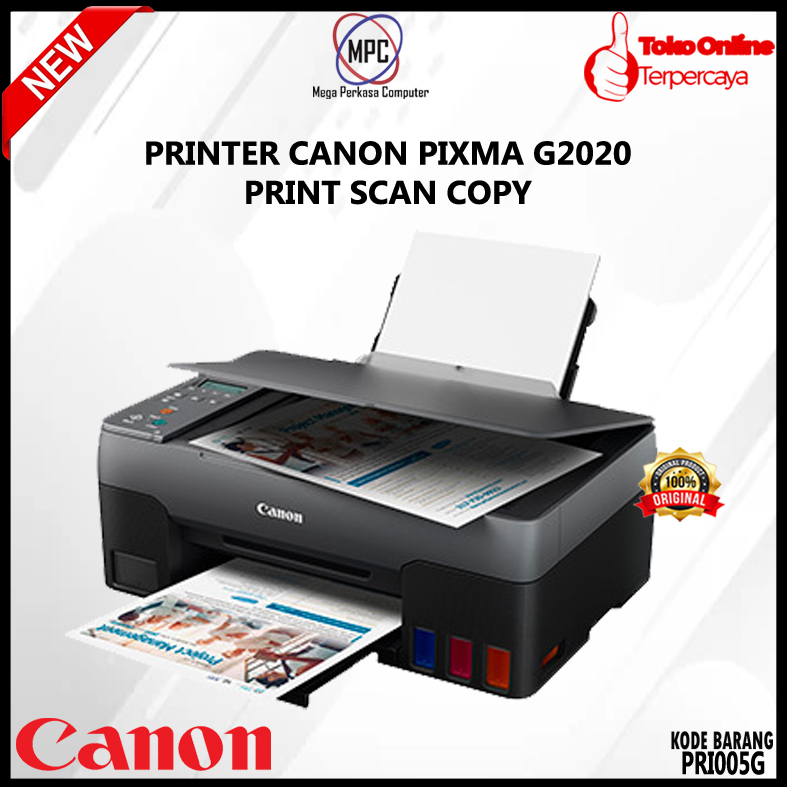 Jual Printer Canon INKJET PIXMA G2020 ALL IN ONE 3in1 Print Scan Copy ...