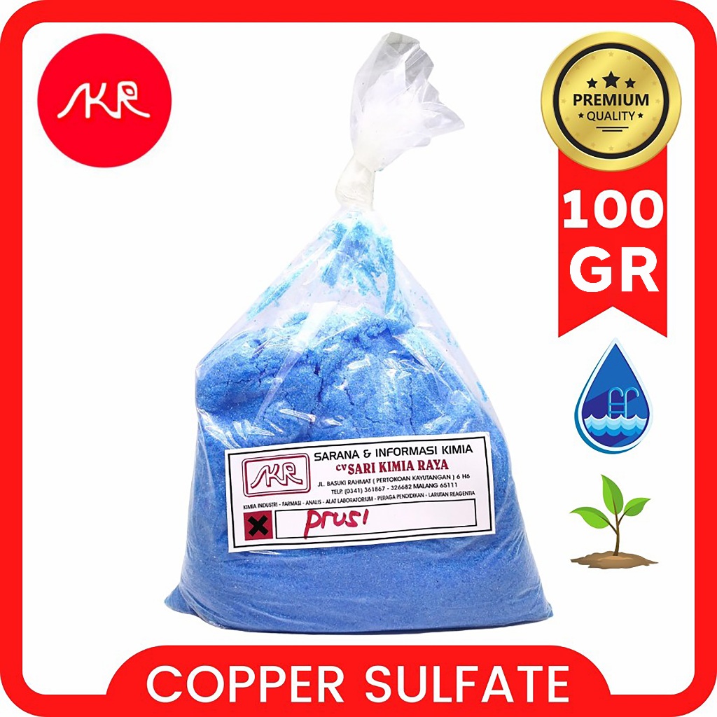 Jual Copper Sulfate / Terusi / Prusi / Tembaga (II) Sulfat Powder I 100 ...