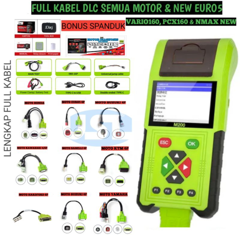 Jual SCANNER JDIAG M200 FULL DLC SEMUA MOTOR INJEKSI PCX160 VARIO160 ...