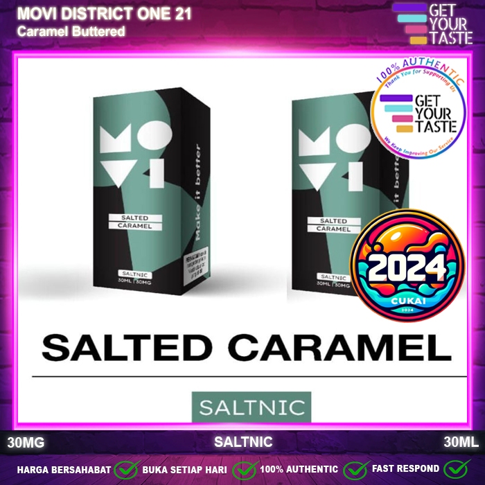 Jual Liquid Movi District One 21 Caramel Buttered Salt Nic 30ML Saltnic ...