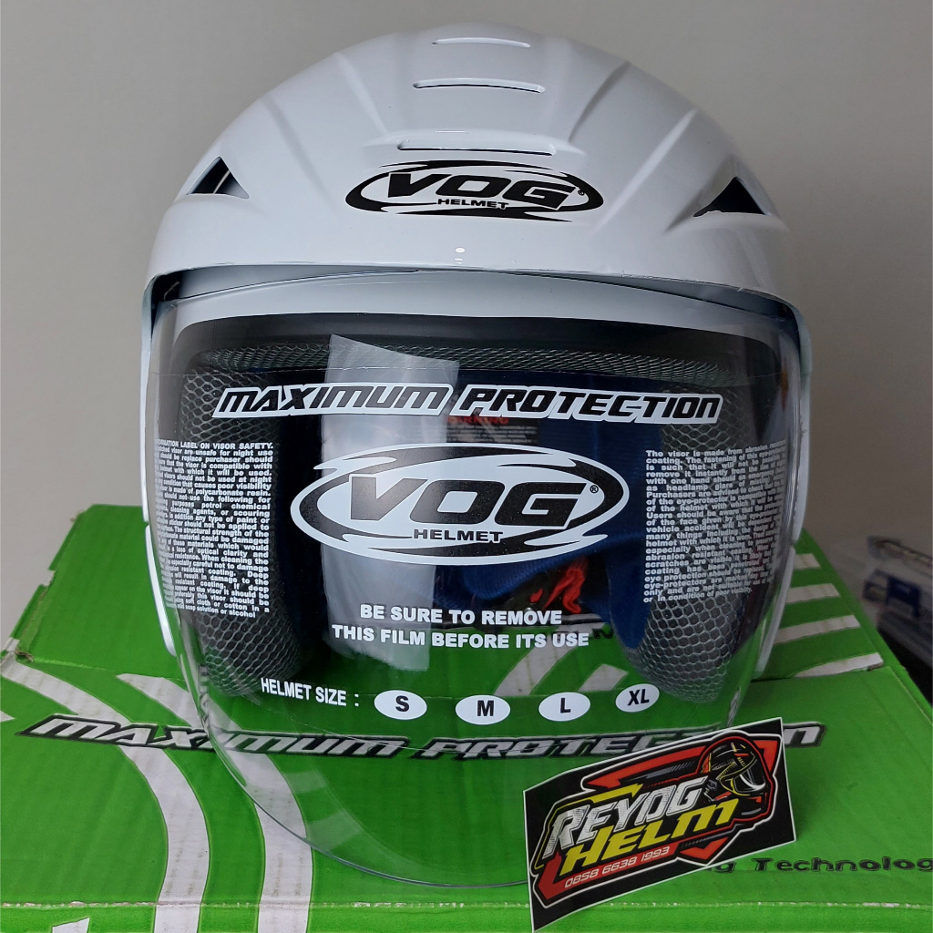 Jual HELM VOG XTREME WARNA SOLID ORIGINAL HALF FACE | Shopee Indonesia