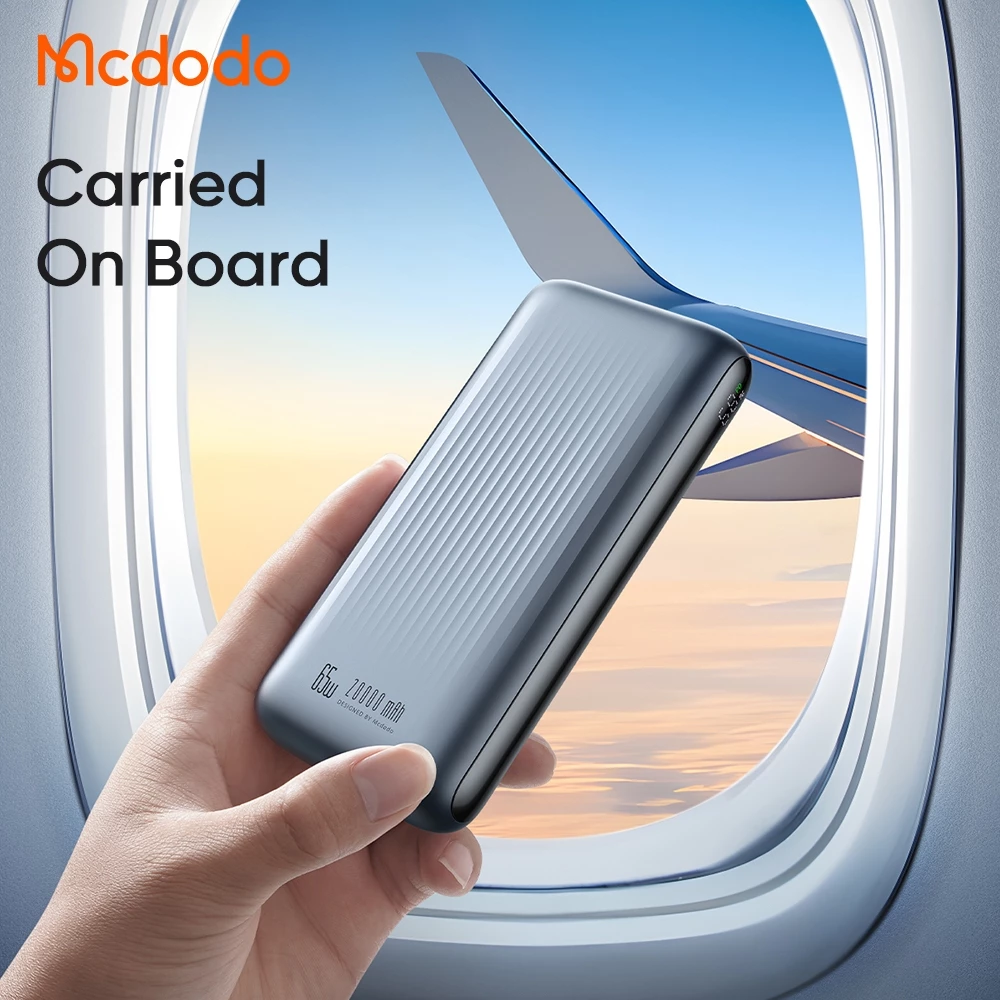 MCDODO Powerbank Laptop Macbook Notebook 20.000mah QC 3.0 PD Fast Charging 65W -100W