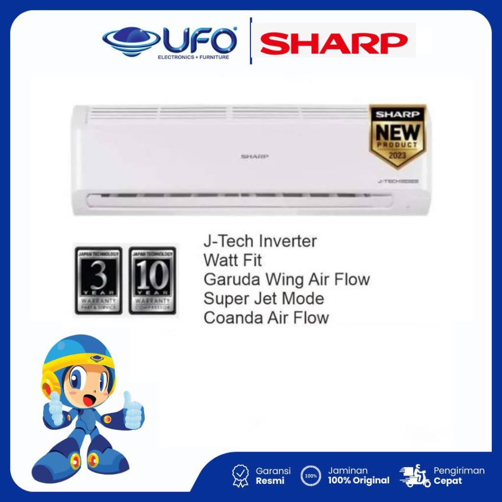 Jual SHARP AHA5BEY AIR CONDITIONER 0,5PK STANDART SUPERJET | Shopee ...