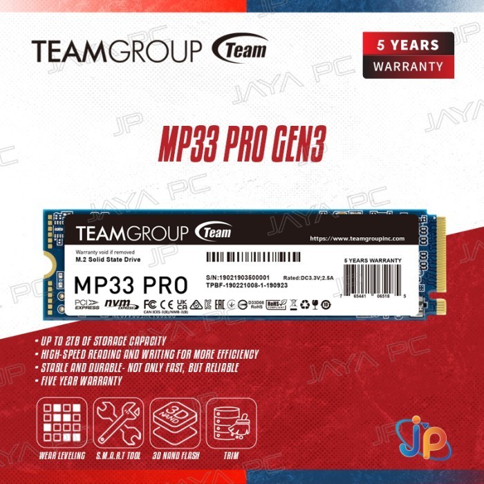 Recensioni - Hard Disk Team Group MP33 SSD 1TB M.2 NVMe PCIe 3.0 x4