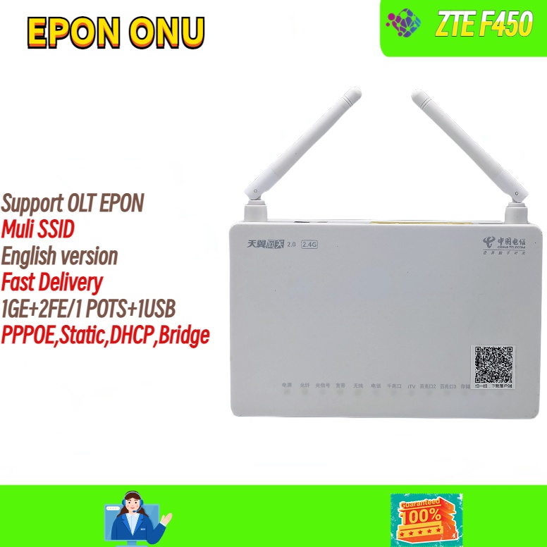 Jual KODE D42J ONT EPON ONU ZTE ZXHN F45 V2 ACCESS POINT WIRELESS WIFI ...