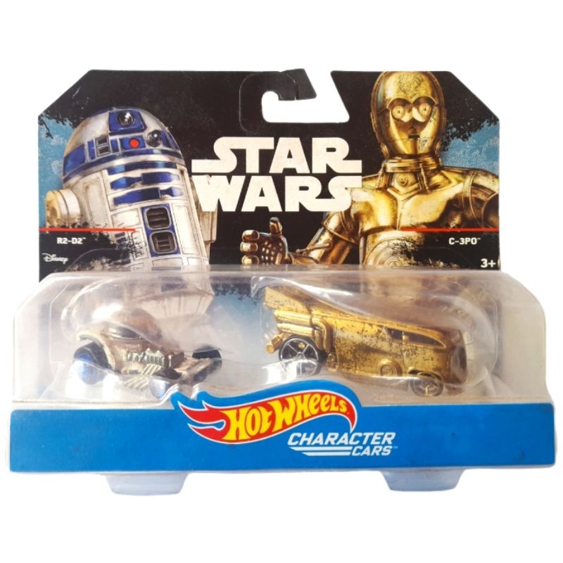 Hot Wheels Star Wars Pack Black Card C-3PO Drag Bus n R2-D2 Bubble Top  Hot Rod