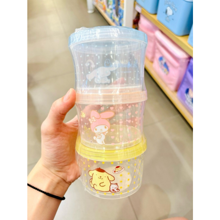 Jual MINISO x SANRIO STACKABLE ROUND BENTO BOX / bento box susun sanrio ...
