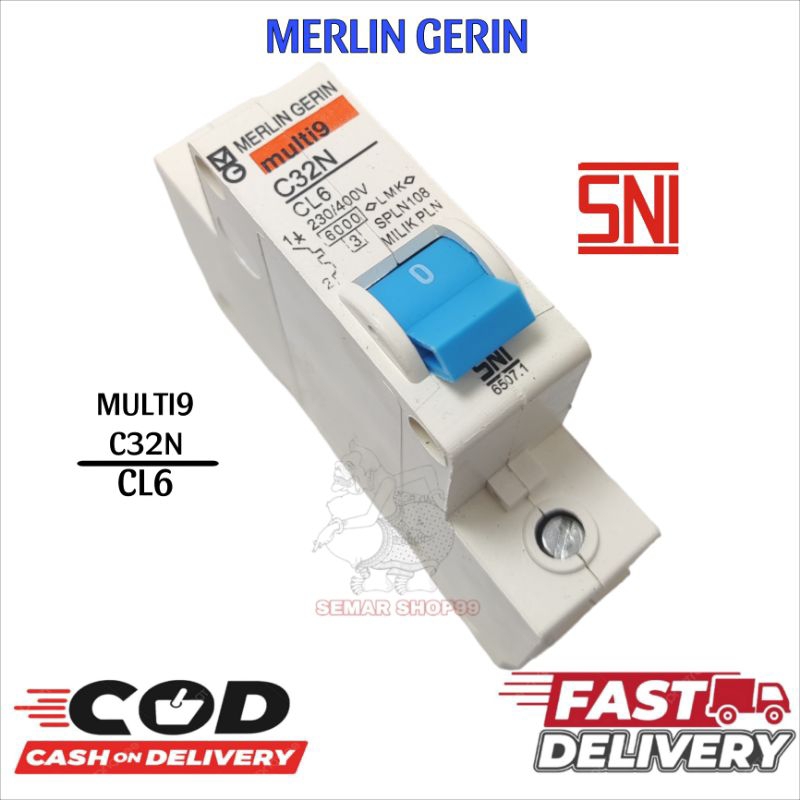 Jual MCB MG Merlin Gerin Biru Multi9 6A, Ampere/MCB LISTRIK MULTY ...