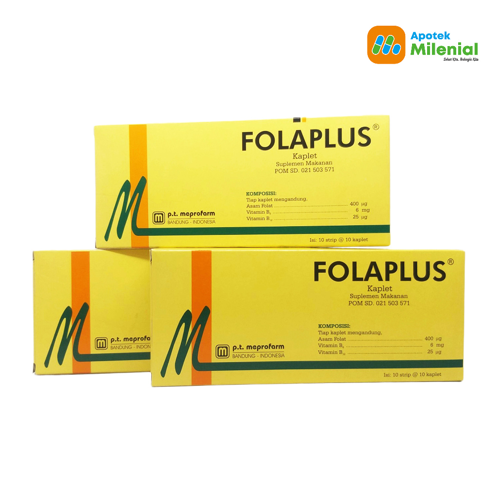 Jual Folaplus Asam Folat Harga Strip isi 10 Kaplet / Memenuhi Kebutuhan ...