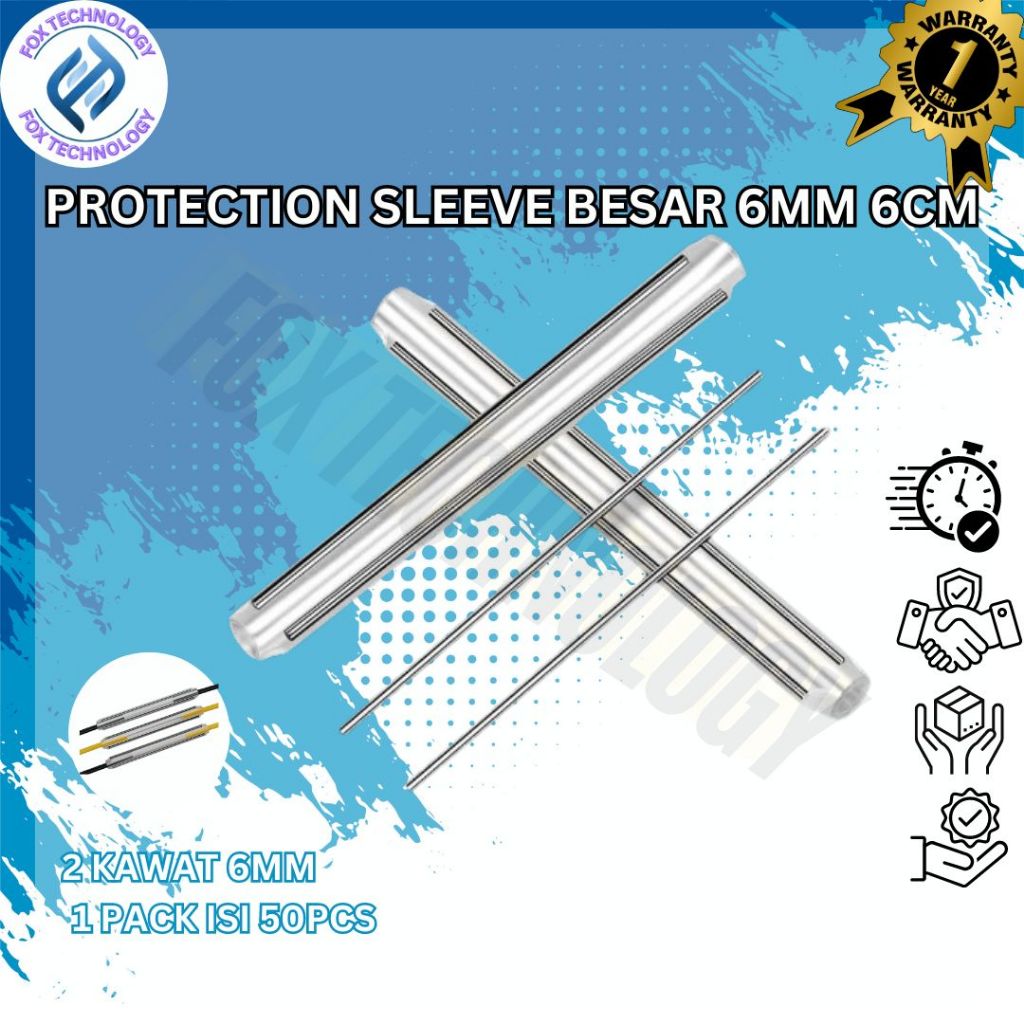 Jual [𝐇𝐈𝐆𝐇 𝐐𝐔𝐀𝐋𝐈𝐓𝐘 1 PACK ISI 50 pcs Protection Sleeve Besar 2 Kawat ...