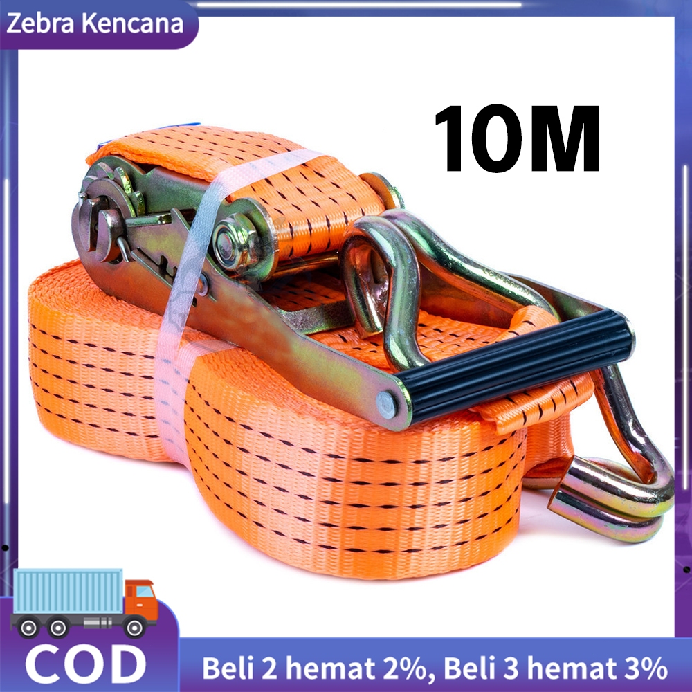 Jual Rachet Tie Down 10 Meter 10 TON Webbing Cargo Lashing Belt ...