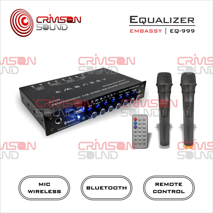 Jual PARAMETRIC EQUALIZER PREAMP KARAOKE EMBASSY EQ999 BLUETOOTH PLES