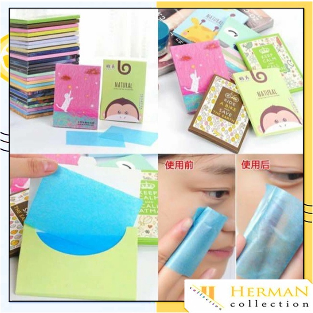 Jual Kertas Minyak / Face Oil Control Paper ( isi 50pcs ) | Shopee ...
