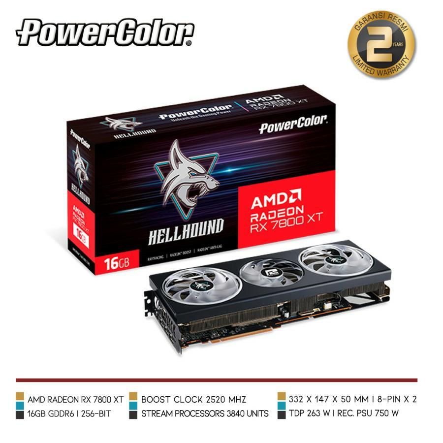 Jual POWERCOLOR Hellhound AMD Radeon RX 7800 XT 16GB GDDR6 - VGA Card ...