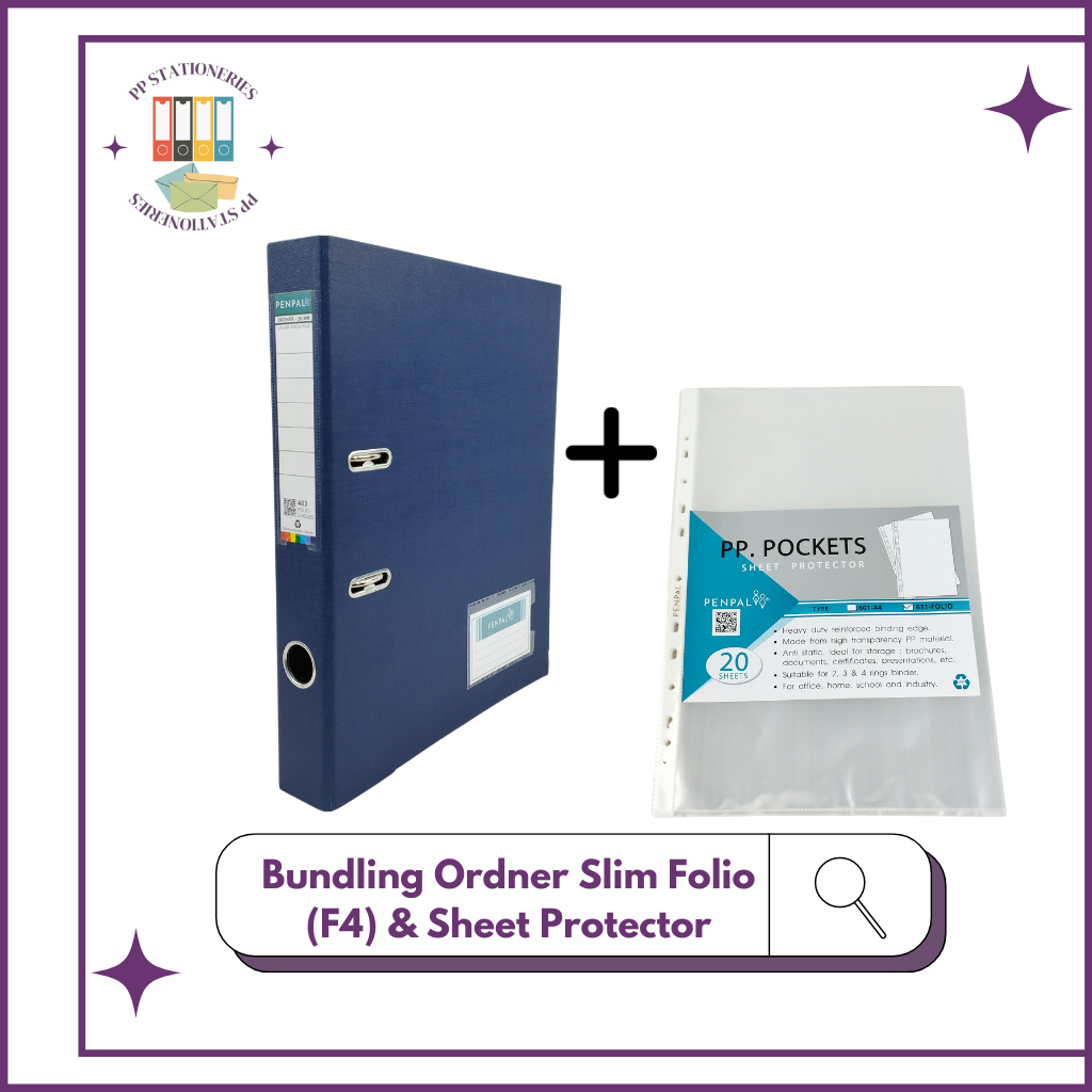 Jual PENPAL BUNDLING ORDNER 403 + SHEET PROTECTOR | Shopee Indonesia