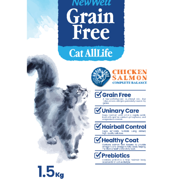 Jual Makanan Kucing New Well Grain Free 1.5 Kg | Premium Semua Usia ...