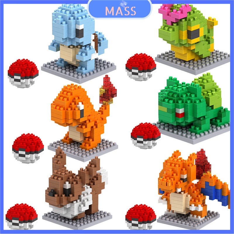Jual MASS Toys Mainan Blok Nano Seri Pokémon Pikachu Mini Block Bricks ...