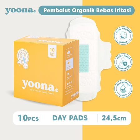 Yoona Day Pads pembalut organik anion strip dan nano silver untuk kulit sensitif