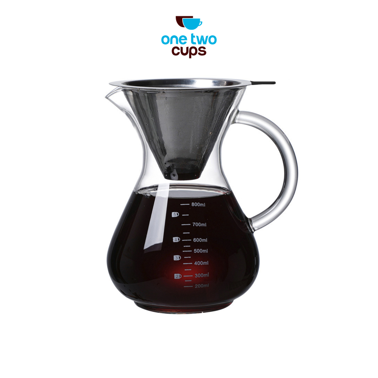 Jual One Two Cups Coffee Server Chemex Drip Pour Over with Filter - YD ...