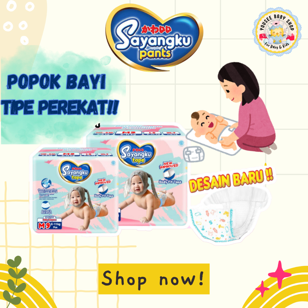 Jual SAYANGKU DIAPERS TAPE NEW BORN | Popok Bayi SEkali Pakai Tipe ...