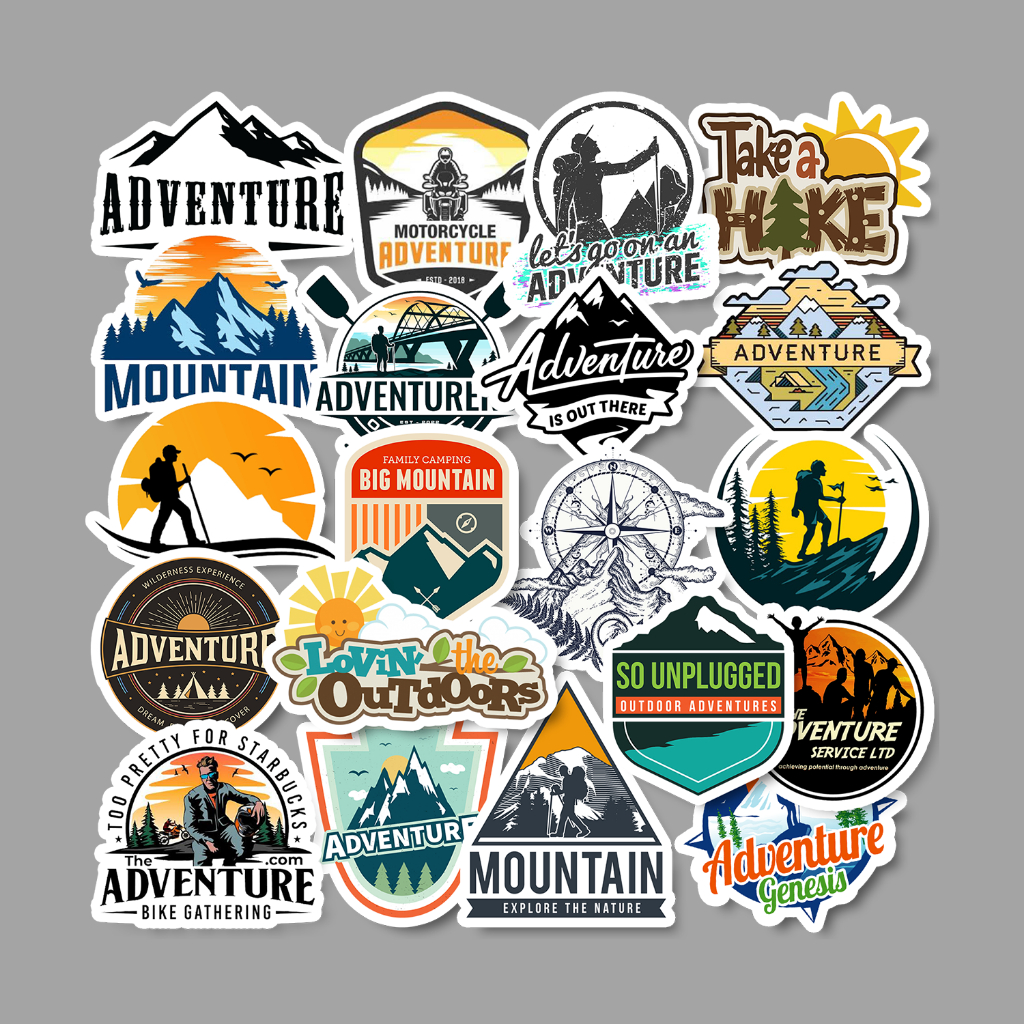 Jual STICKER PACK - ADVENTURE & CAMPING [20 PCS] | Shopee Indonesia