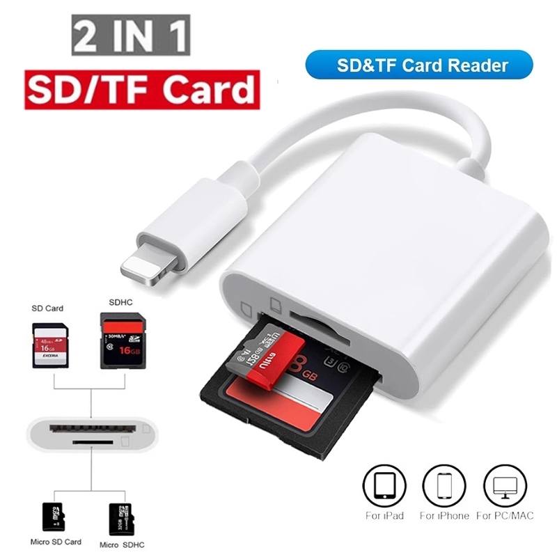 Jual Pasevin 3 in 1 SD+TF Card Reader i-phone to SD Card / TF Memory ...