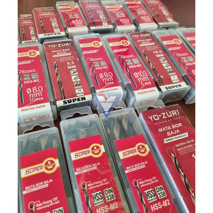 Jual Mata Bor Besi / Mata Bor Baja / Yozuri Super Ukuran Lengkap Eceran ...