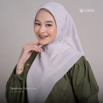 Odelia Seanna Voal Lux L Hijab Segiempat I Segiempat Polos Lasercut