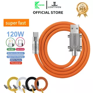 Puning LENTIVEN Kabel Data Fast Charging 120W Micro usb Type-C Cable FOR iPhone ios usb Android Cable Data