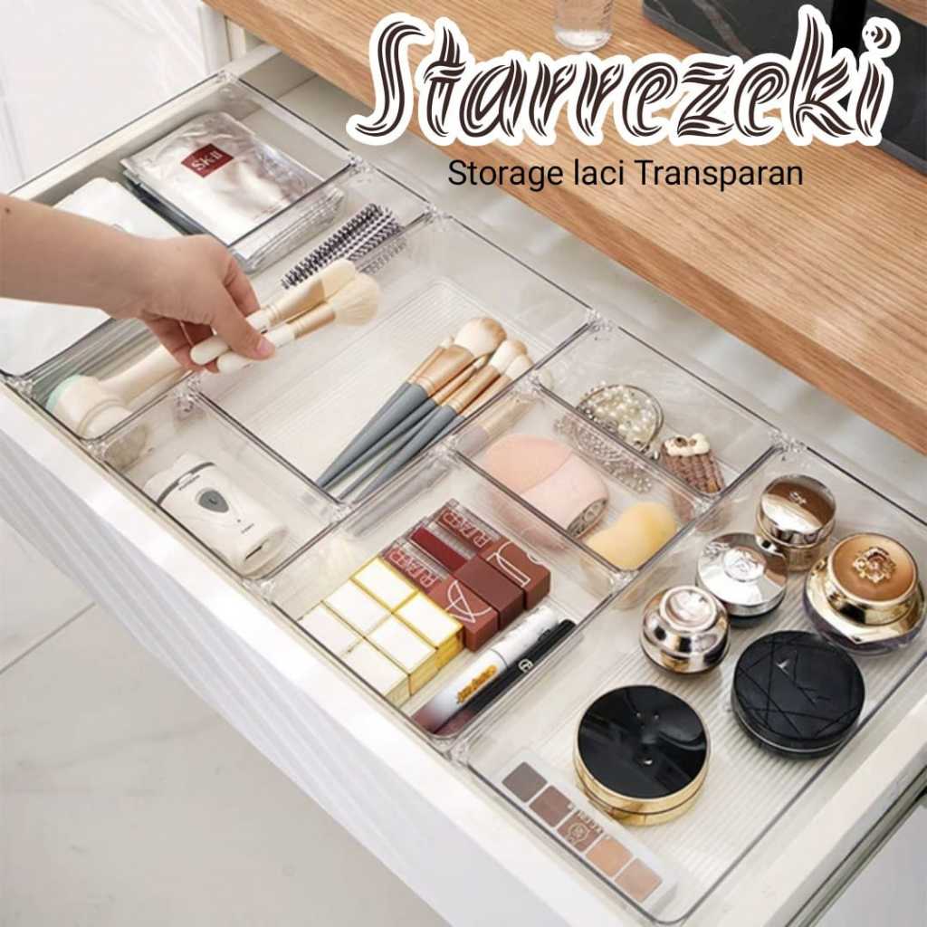 Jual Organizer Laci Bening Acrylic Storage Penyimpanan Mulfungsi Kotak ...