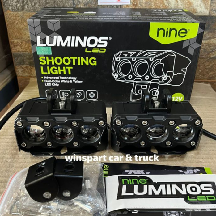 Jual LAMPU TEMBAK SQL 3 MATA LUMINOSLED Q9 Hi LOW 2 WARNA PUTIH KUNING ...