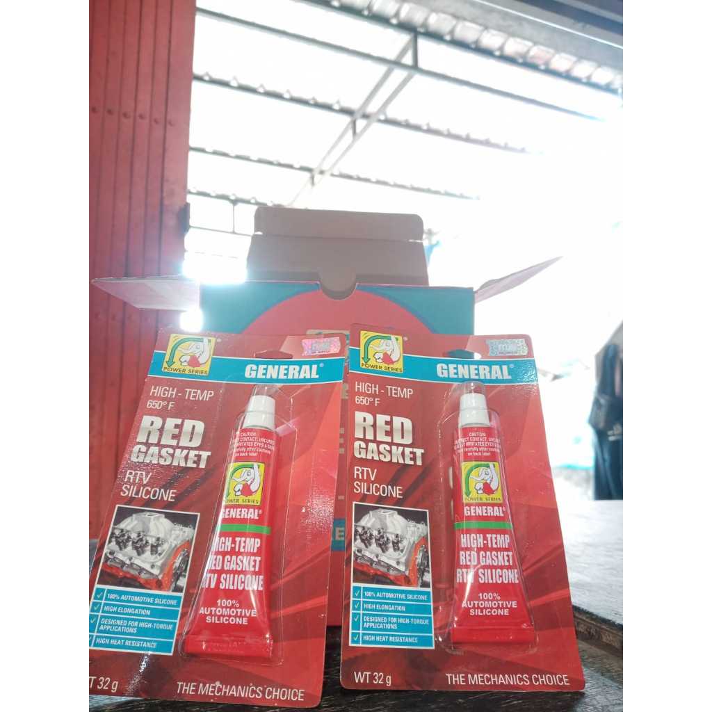 Jual Lem Packing RTV Gasket Mesin Tahan Panas GENERAL Red Sealant 32 ...