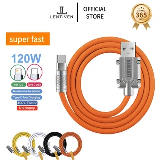 LENTIVEN 120W kabel data Fast Charging Micro usb Type-C Cable FOR iPhone ios usb Android Cable Data