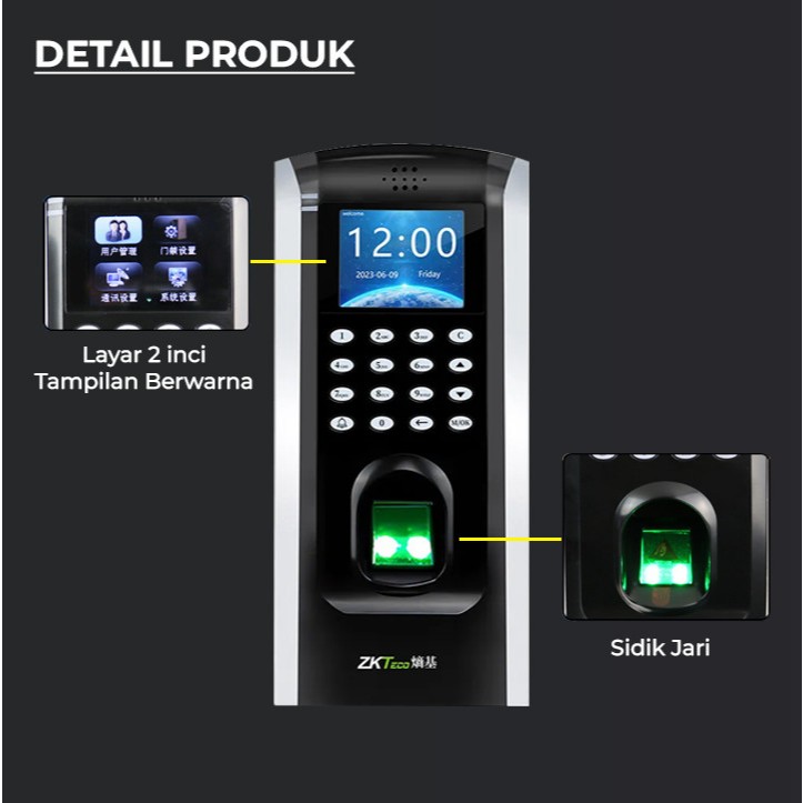 Jual ZKTECO SF200 Mesin Absensi Sidik Jari Dan Akses Pintu dan Kontrol ...