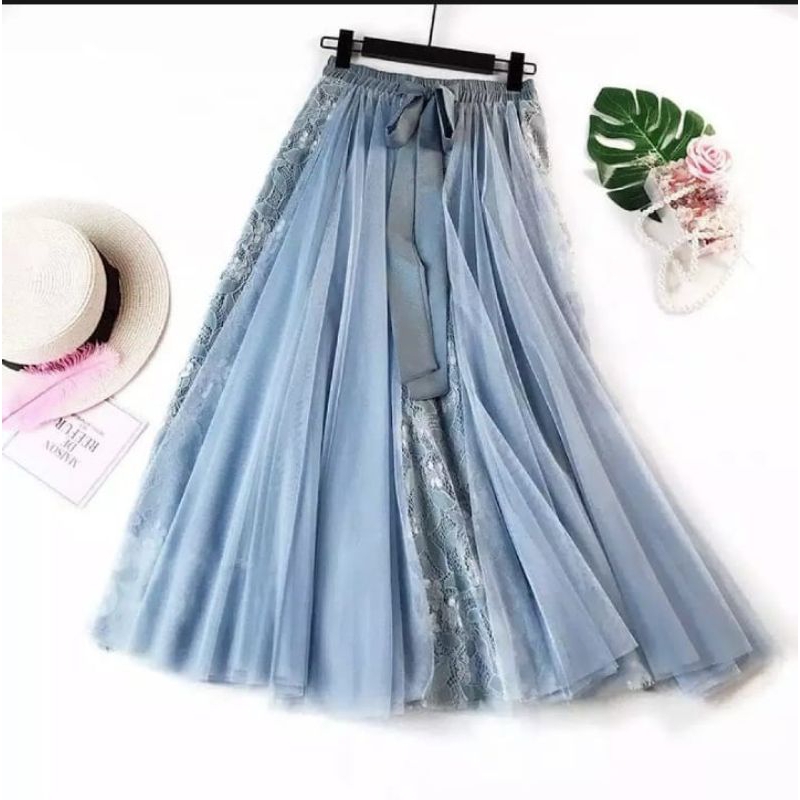 Jual ROK TILE TUTU KOMBINASI TERBARU RENDA BORKAT KE KINIAN WANITA ...