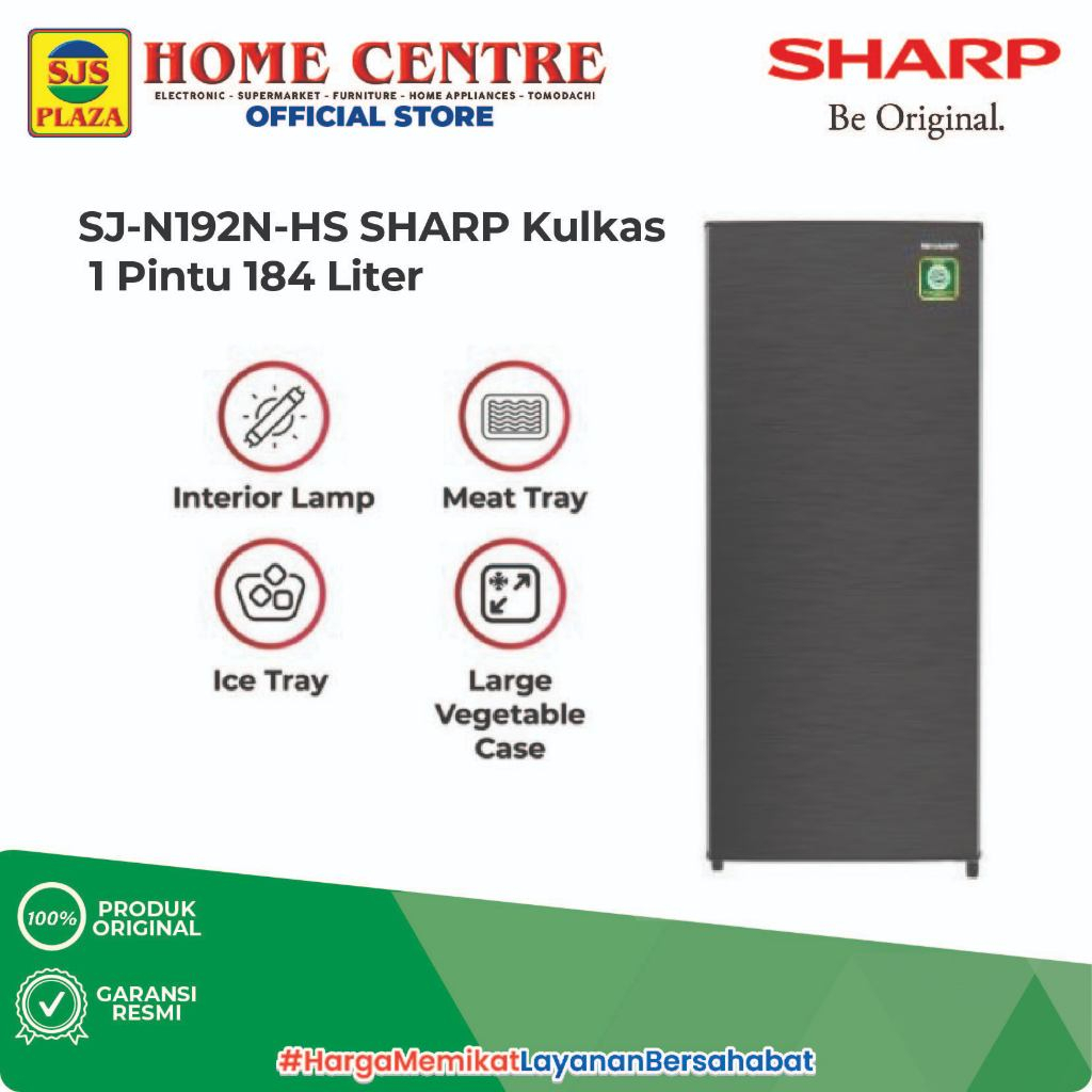 Jual Sharp SJ-N192N-HS Kulkas 1 Pintu Kapasitas 184 Liter | Shopee ...