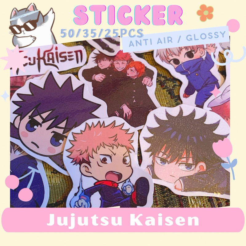 Jual Sticker Jujutsu Kaisen Anti Air Stiker Anime Yuuji Itadori Gojo Satoru Sukuna Megumi