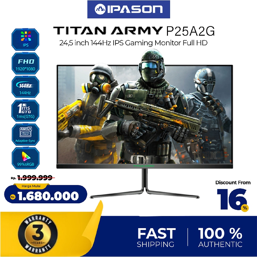 Jual TITAN monitor pc 24 inch monitor gaming FHD monitor 144Hz IPS 1MS ...