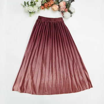Rok Plisket Velvet Gradasi Premium Bludru Model Payung Panjang 252 P189
