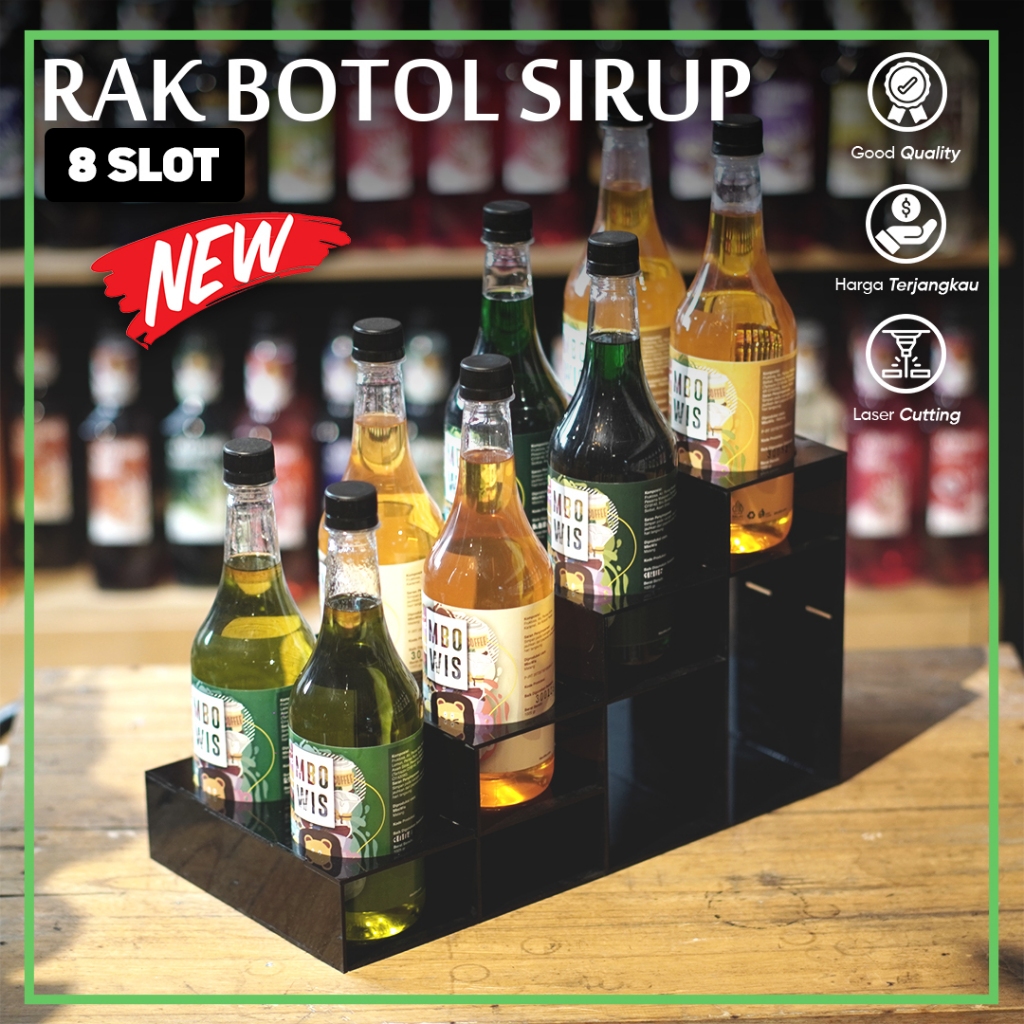 Jual Rak Akrilik Display Botol Sirup Isi 8 | Shopee Indonesia