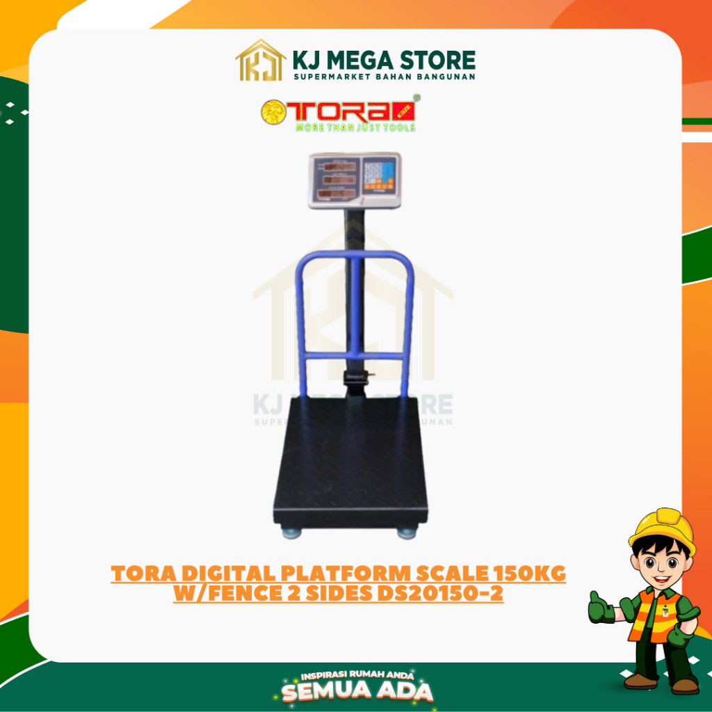 Jual Tora Digital Platform Scale 150Kg W/Fence 2 Sides DS20150-2 ...
