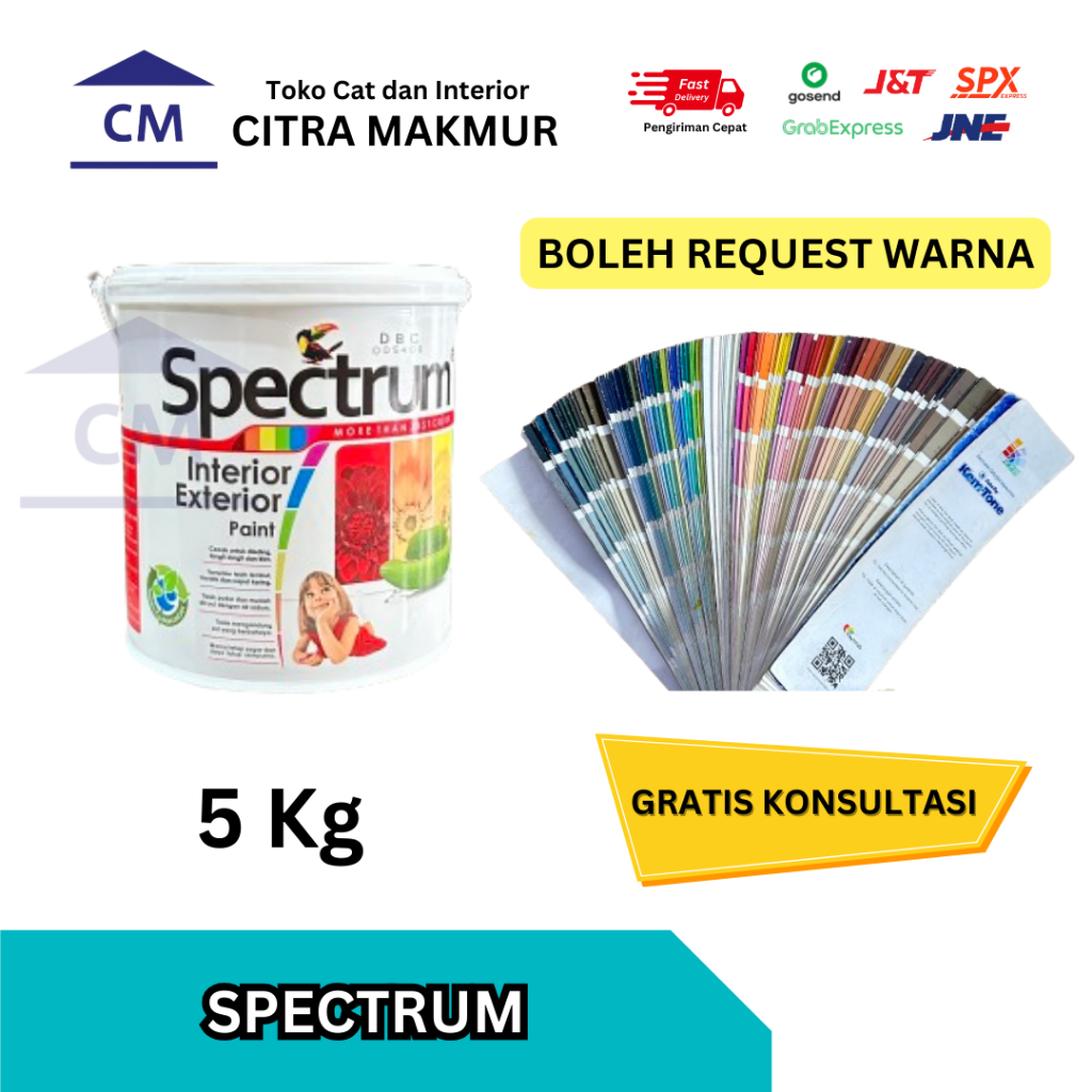 Jual Spectrum Interior - 5 Kg ( Ready Semua Warna ) (Cat Interior